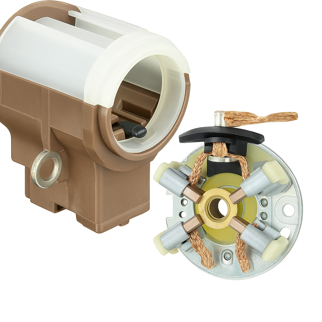 Portacarbones arranque y alternador